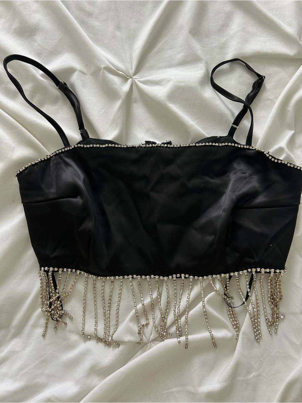 Black Rhinestone Top